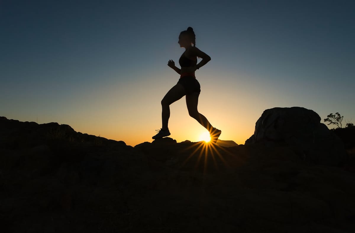 Bolin Creek Trail | Woman Jogging on Rocks