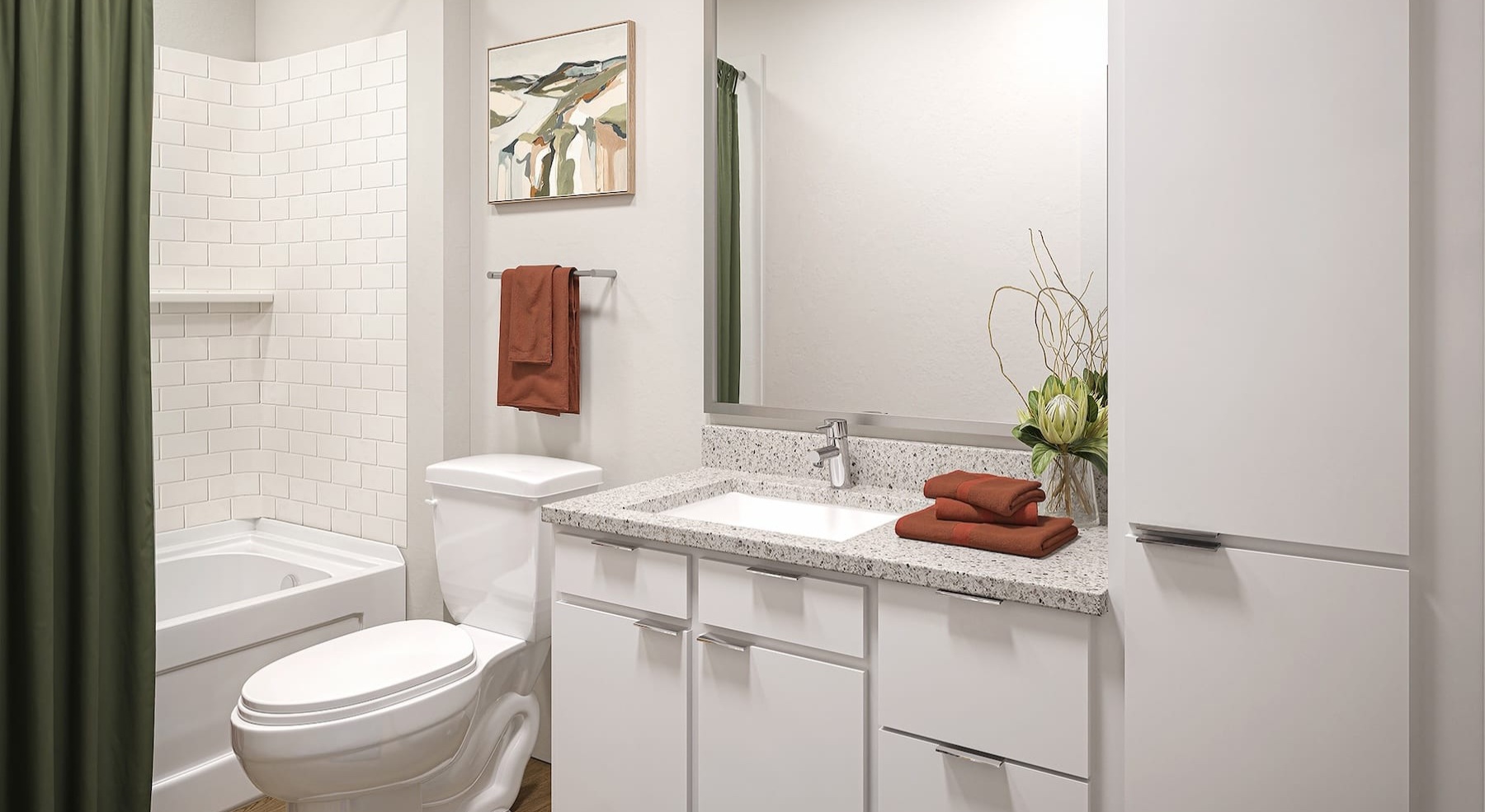 bath area with bright lighting